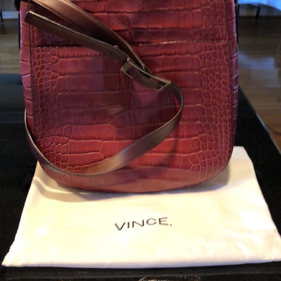 Vince Red Alligator Cross Body - Picture 12 of 14